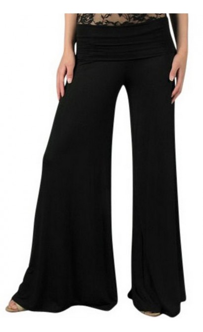 Superwide Comfy Palazzo Pants in Black